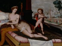 GG 42  GG 42, Willem Key (um 1520-1568), Venus und Amor auf dem Ruhebett, Eichenholz, 104,5 x 149 cm